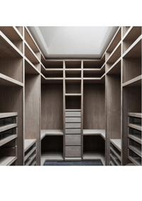 П-образная гардеробная комната в классическом стиле Новокузнецк