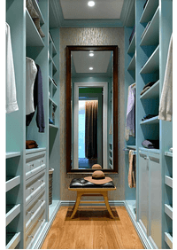 Параллельная гардеробная комната с большим зеркалом Новокузнецк