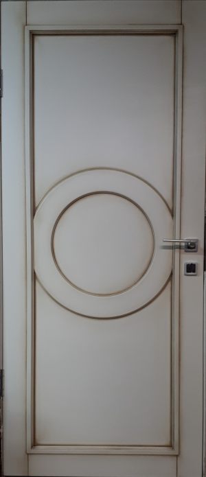 Межкомнатная дверь в профиле массив (эмаль с патиной) Новокузнецк