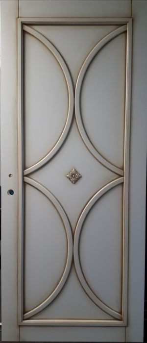 Межкомнатная дверь в профиле массив (эмаль с патиной) Новокузнецк