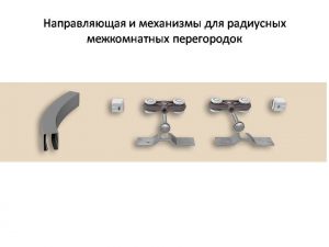 Направляющая и механизмы верхний подвес для радиусных межкомнатных перегородок Новокузнецк